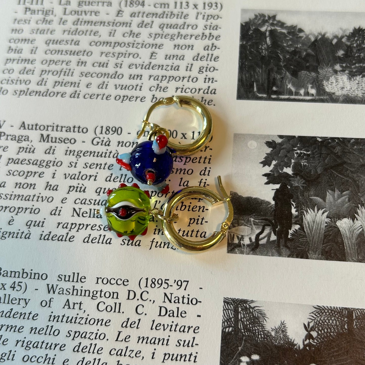 Orecchini “Delfino, palla, blu”