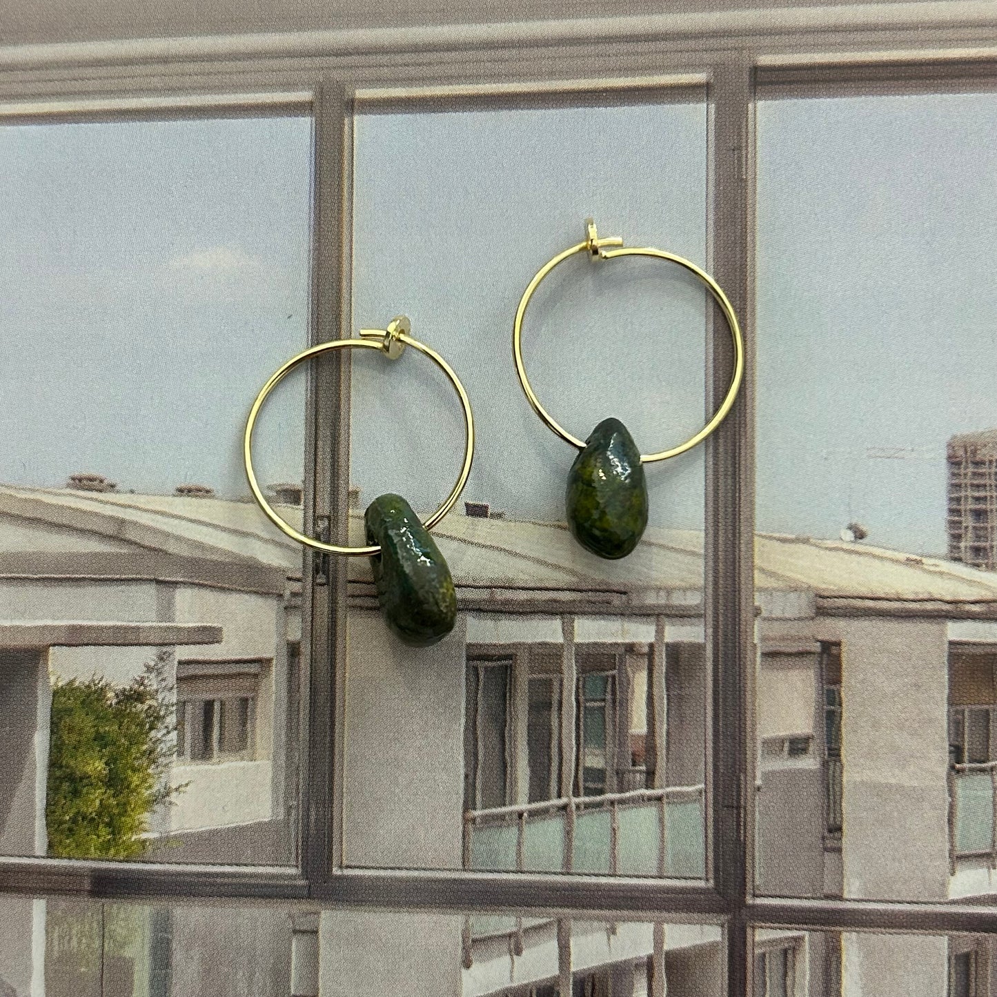 Orecchini sottili “Sassi di montagna”