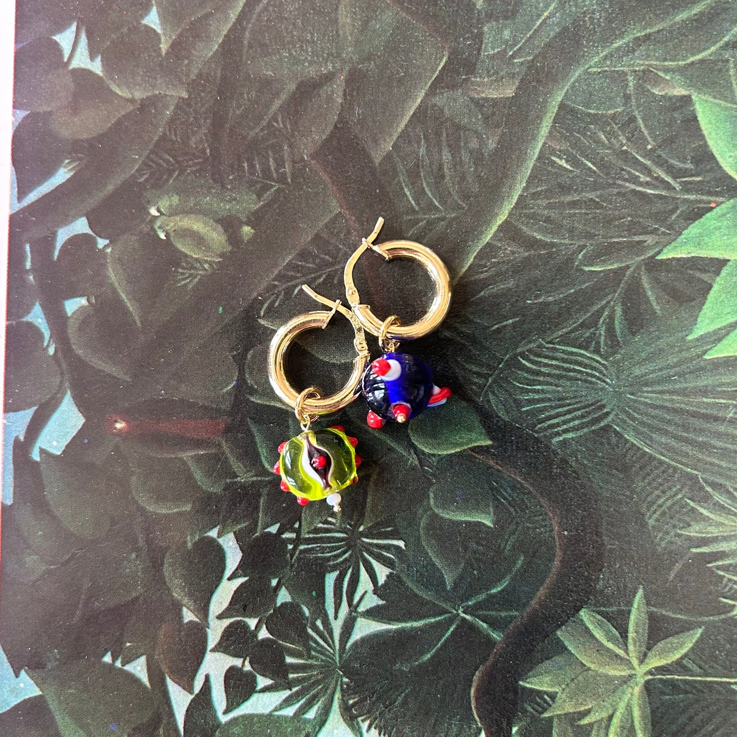 Orecchini “Delfino, palla, blu”