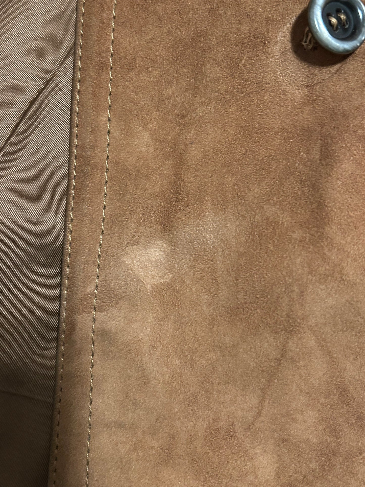 Giacca suede color tabacco