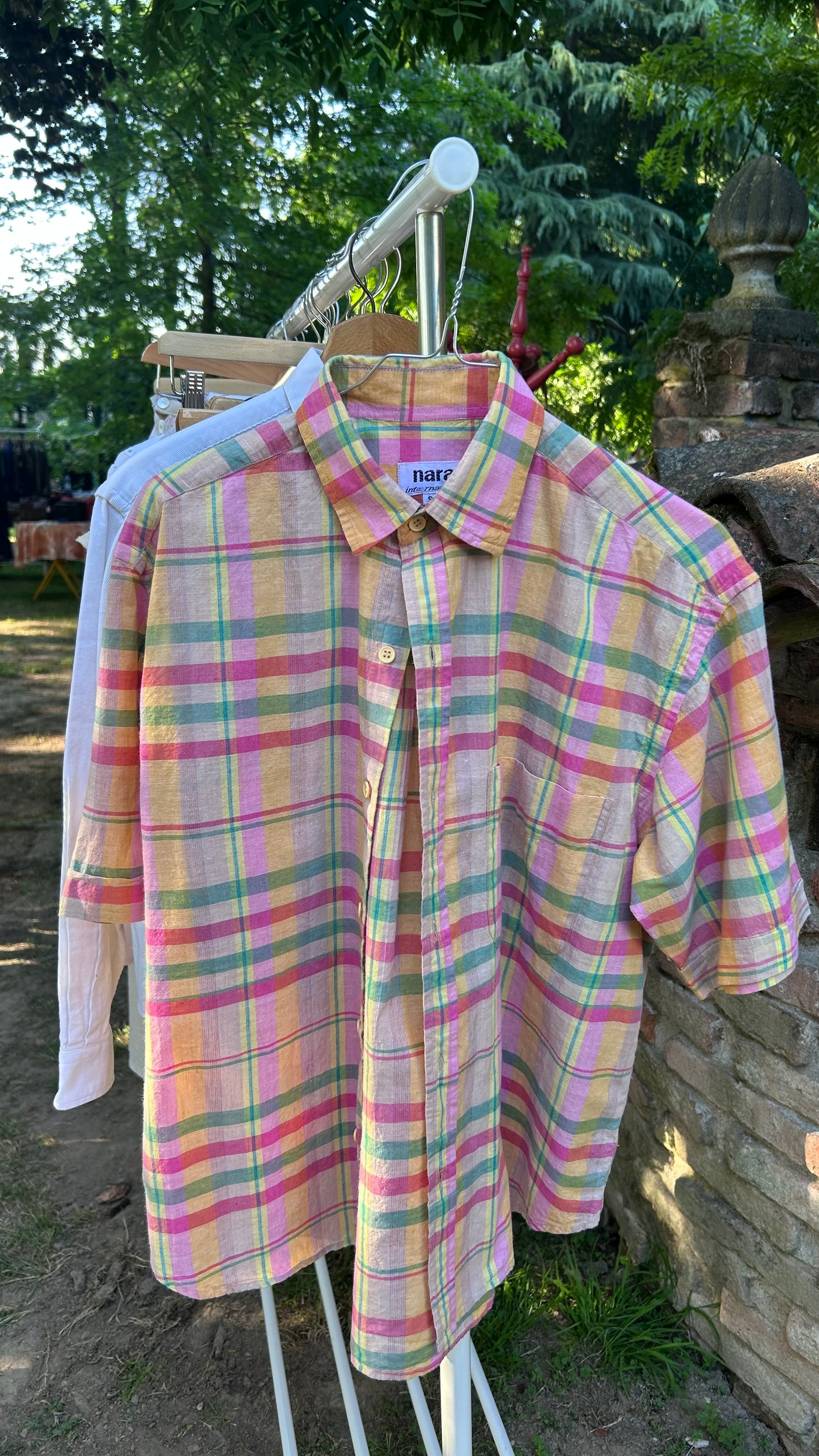 Camicia "scozzese" rosa