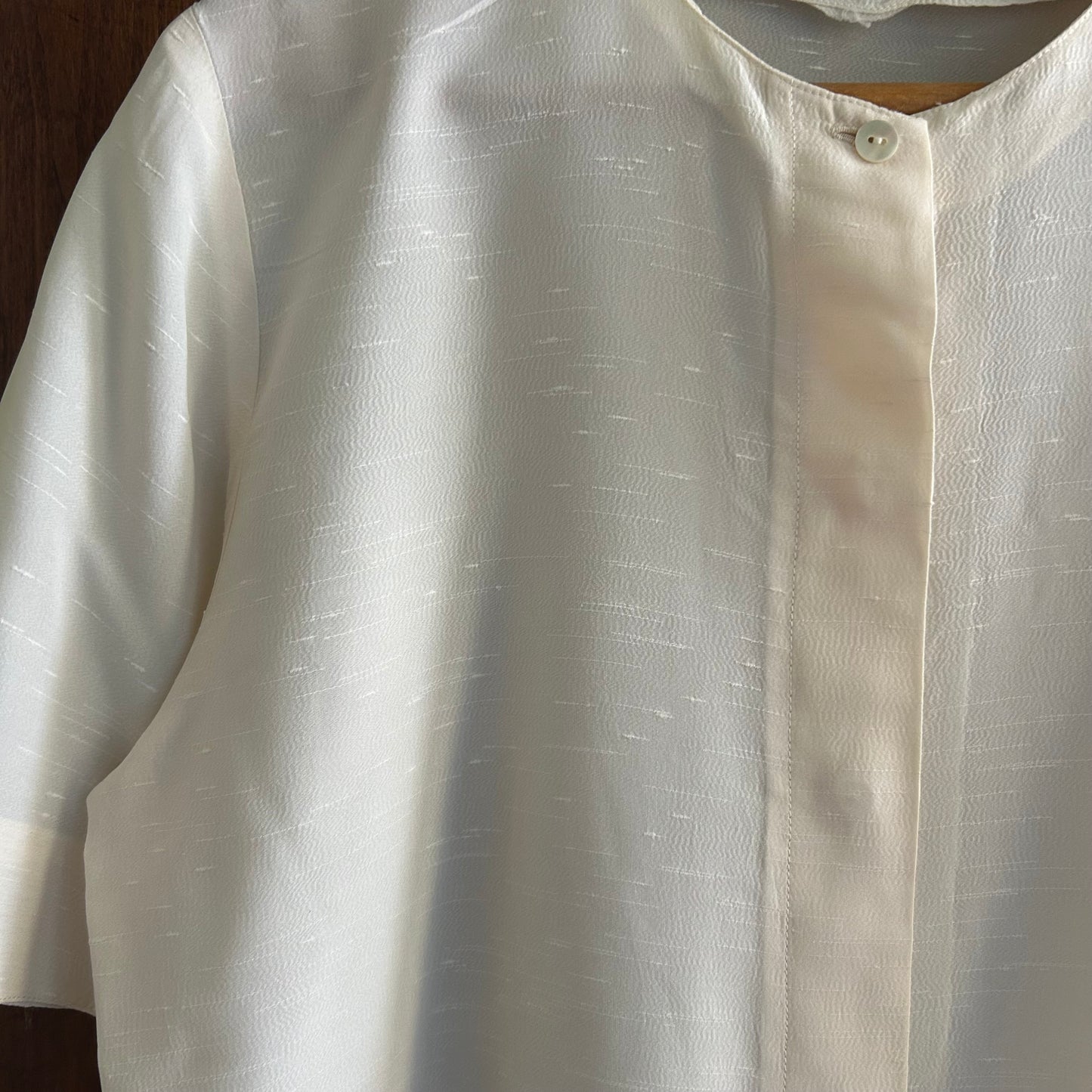 Camicia senza collo seta