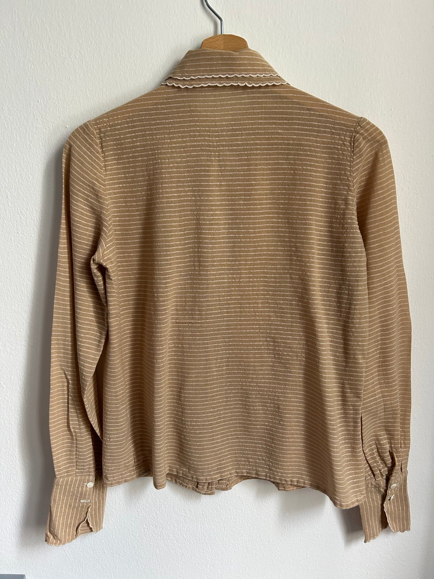 Camicia mussola caffellatte