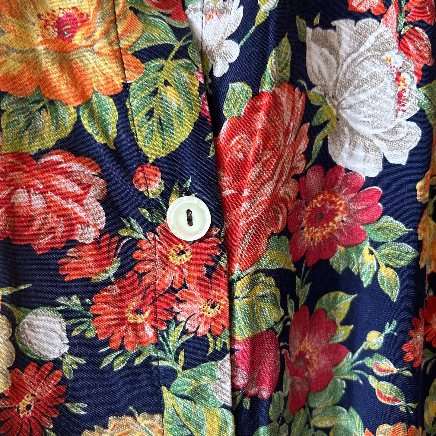 Camicia fiori toni caldi