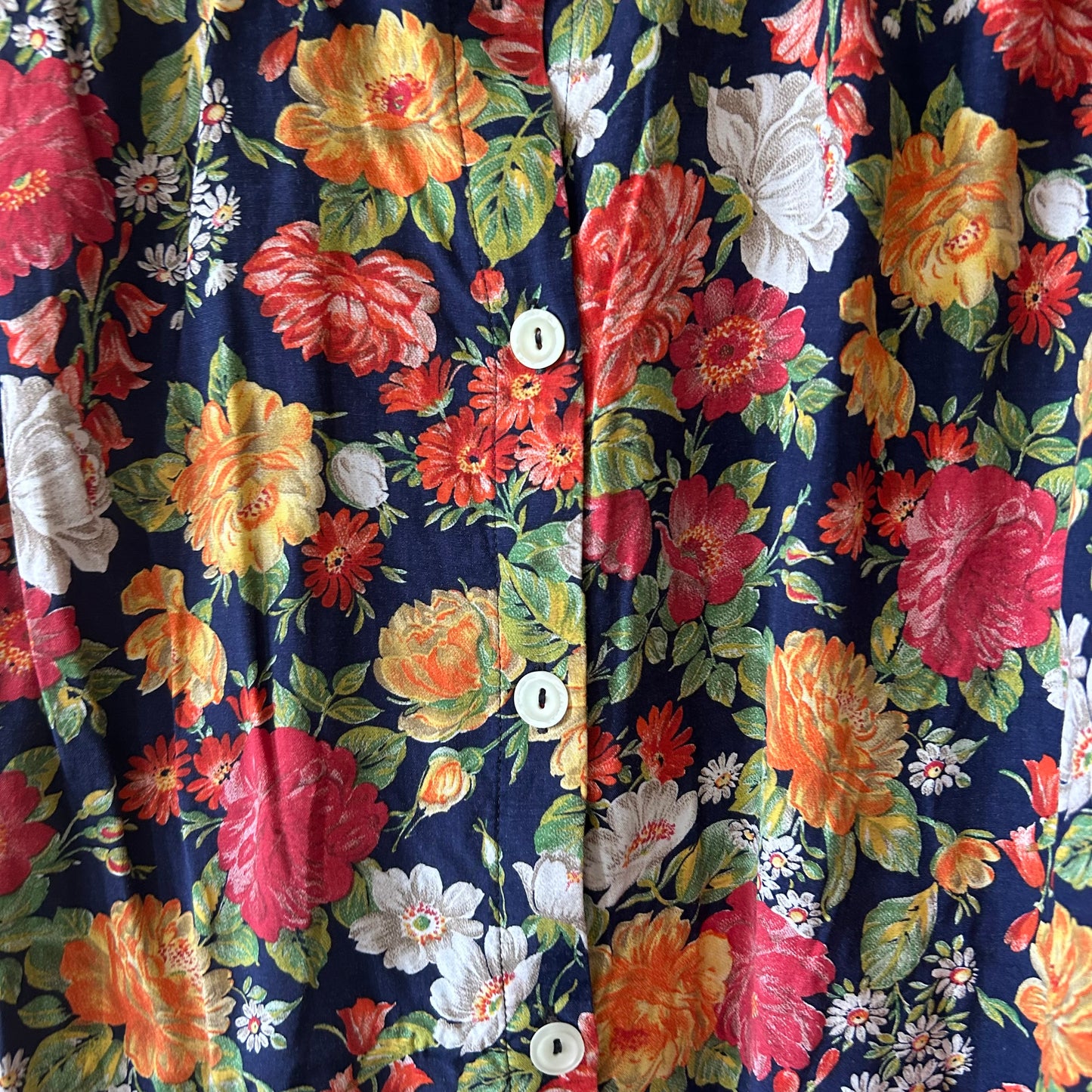 Camicia fiori toni caldi