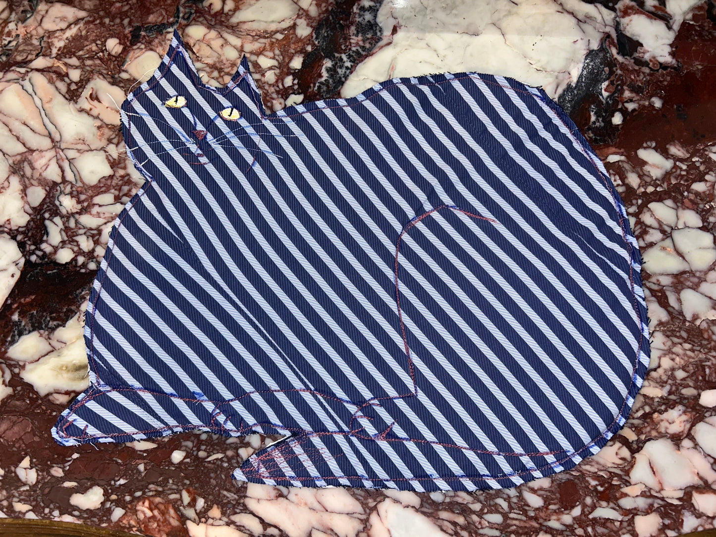 Tovaglietta “Gattone a righe blu"