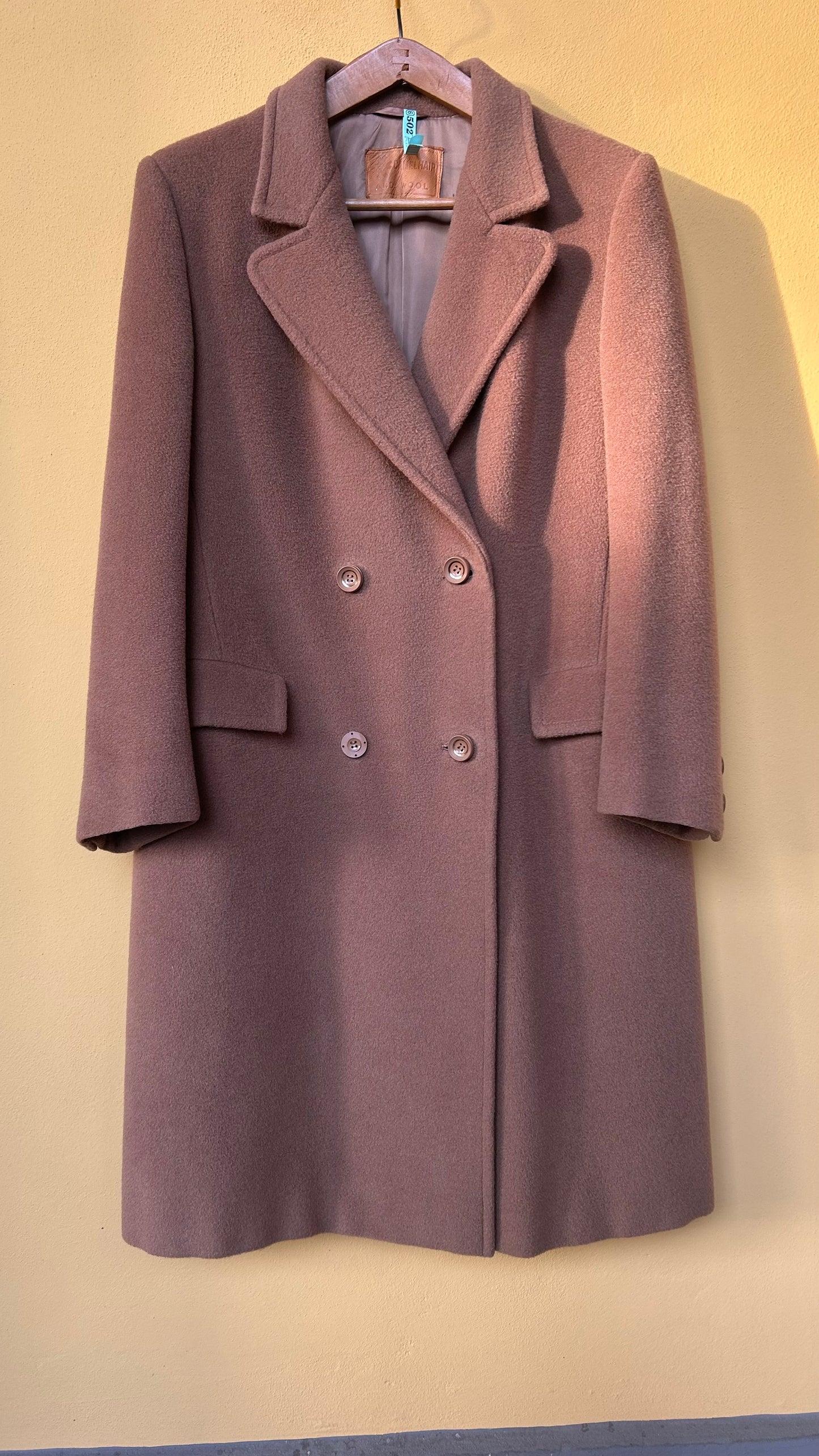 Cappotto doppiopetto cammello