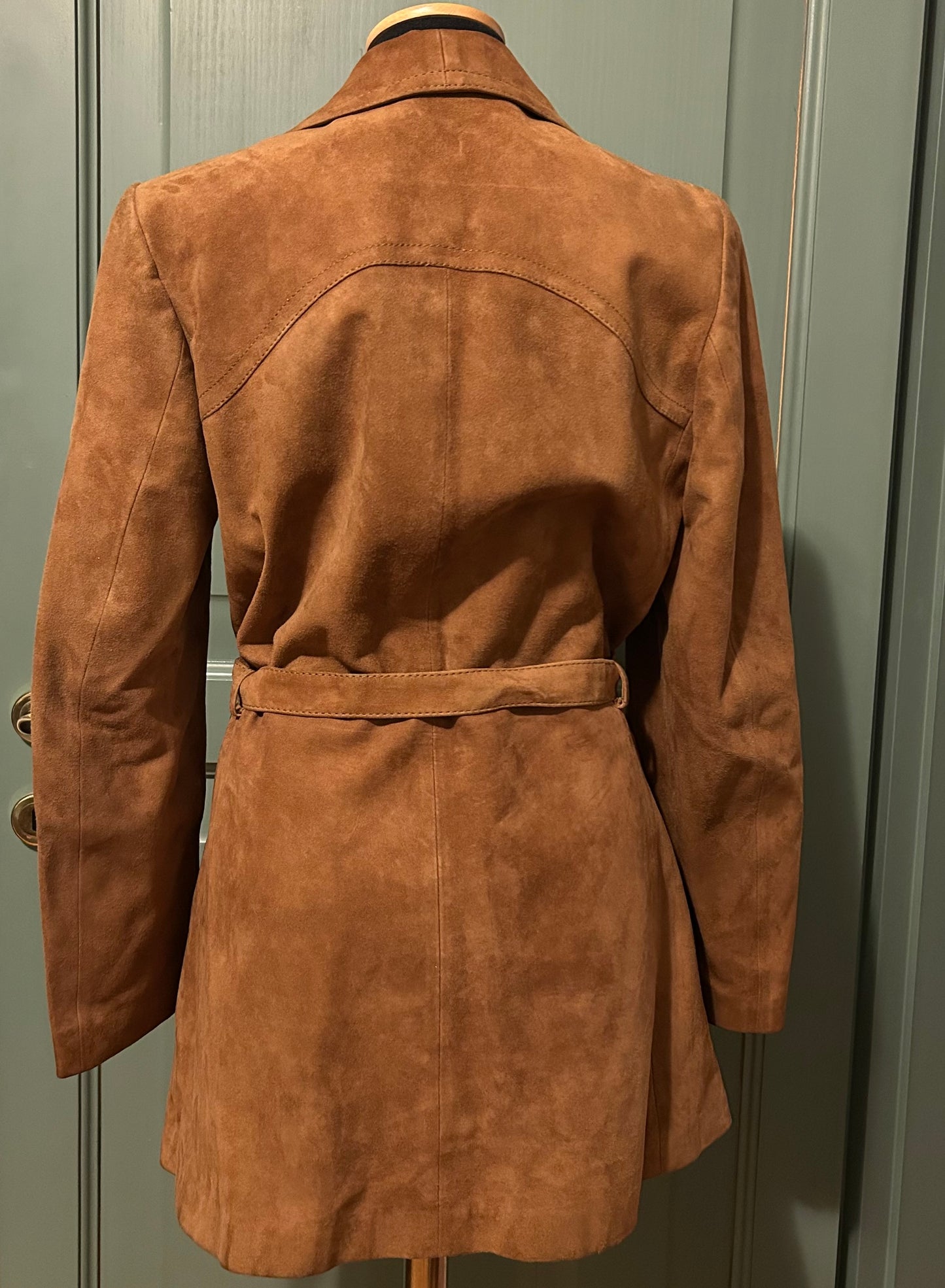 Giacca suede color tabacco