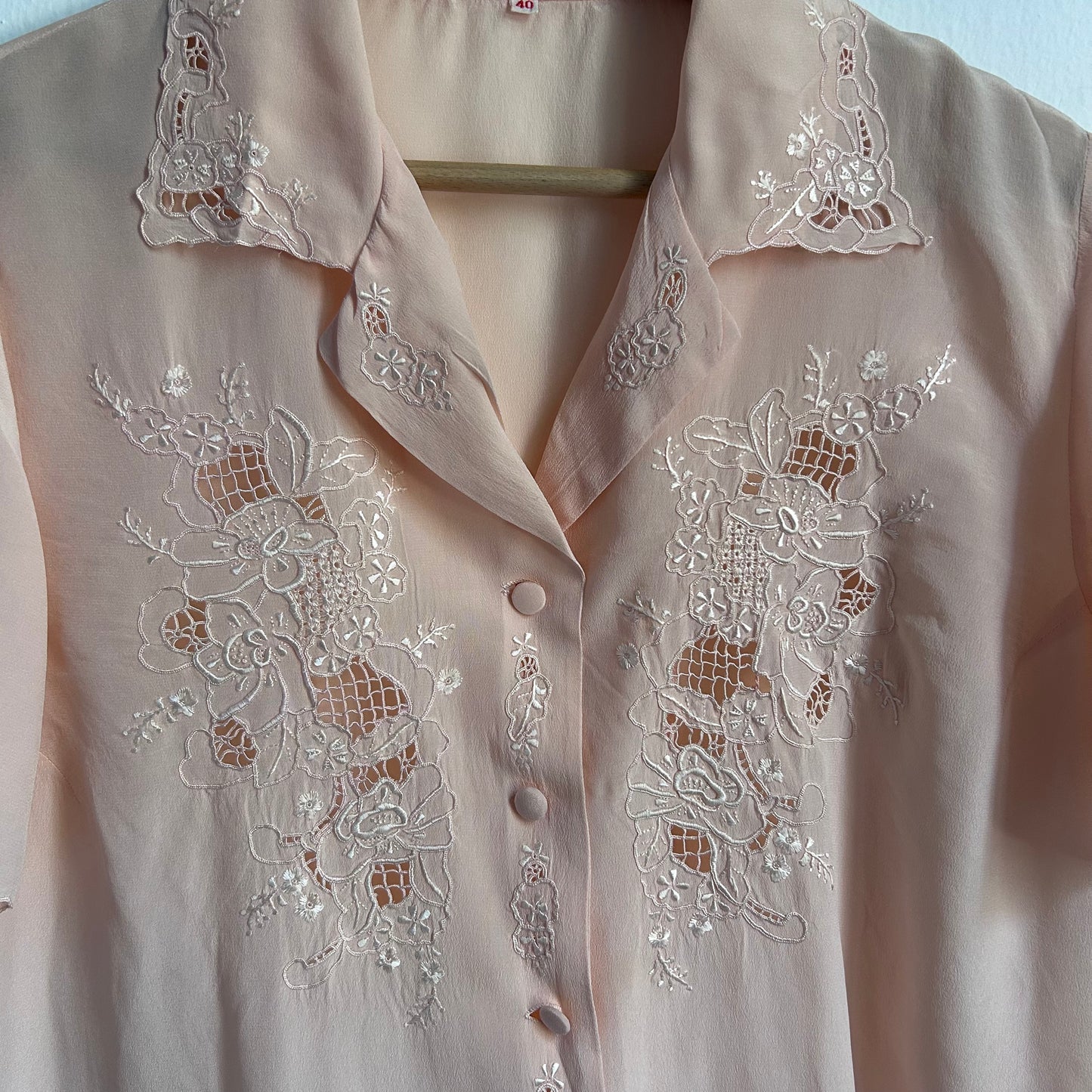 Camicia in seta rosa