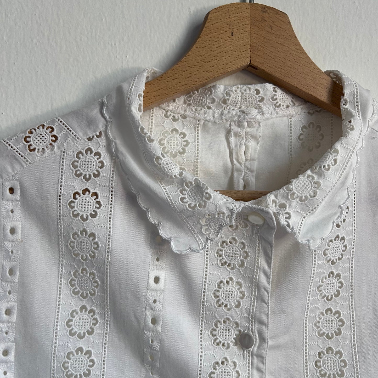 Camicia in pizzo sangallo