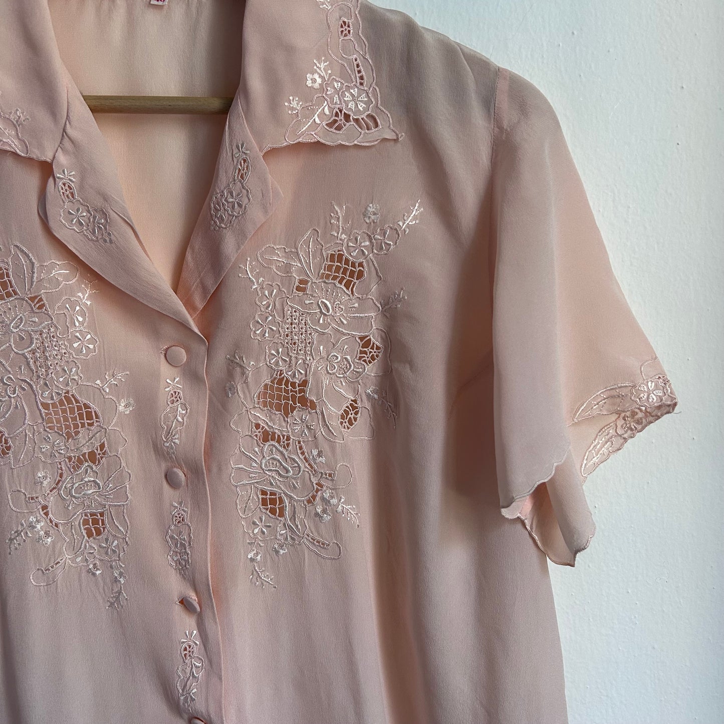 Camicia in seta rosa