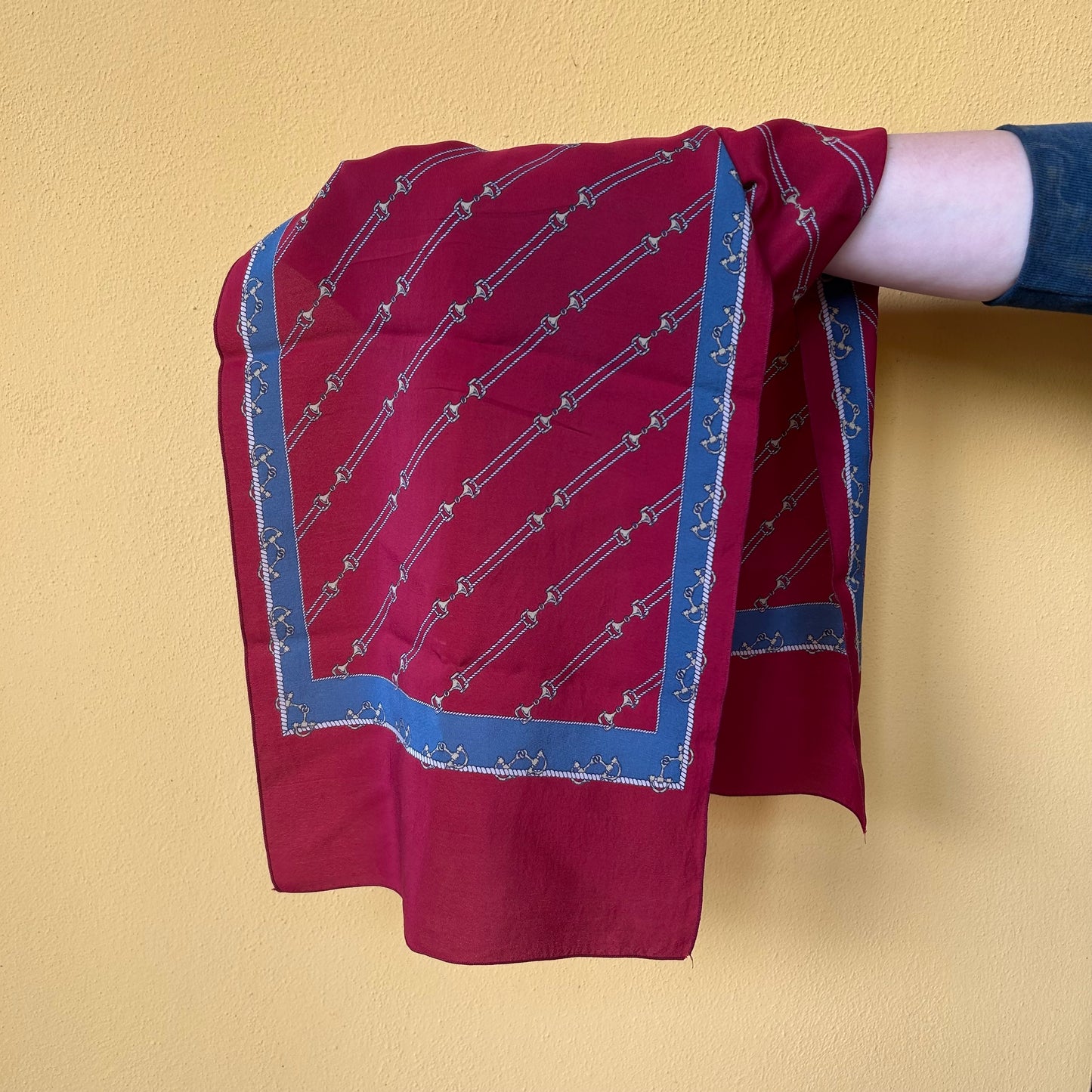 Pashmina rettangolare dettagli equestri