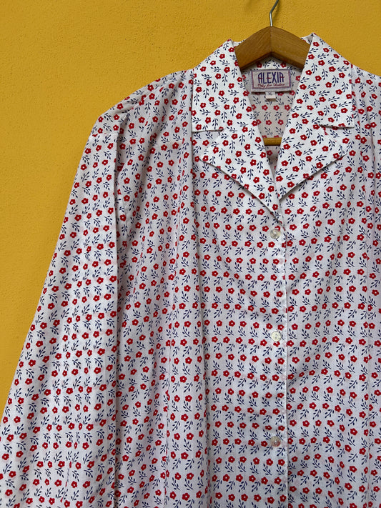 Camicia fiori rossi