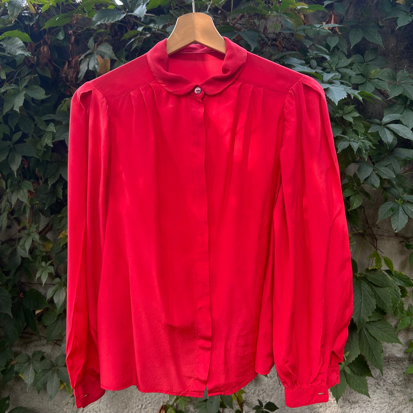 Camicia seta rossa