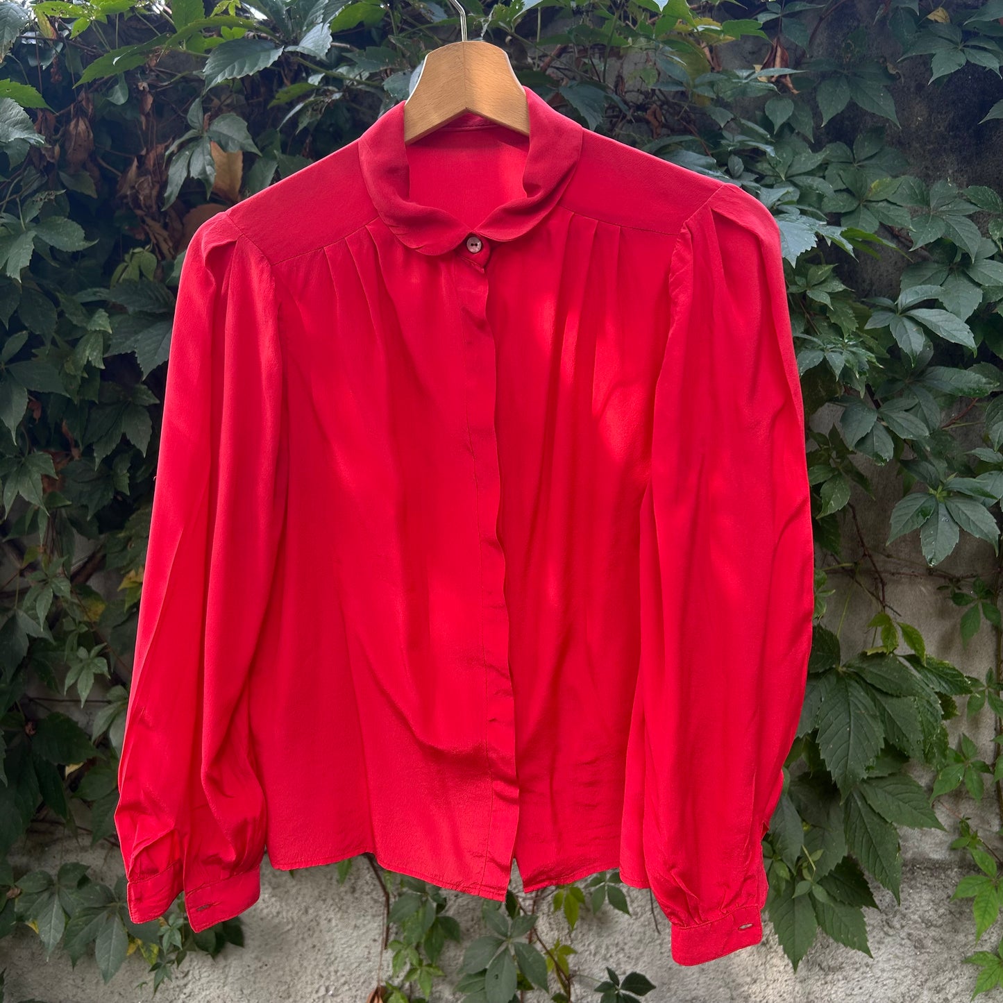 Camicia seta rossa