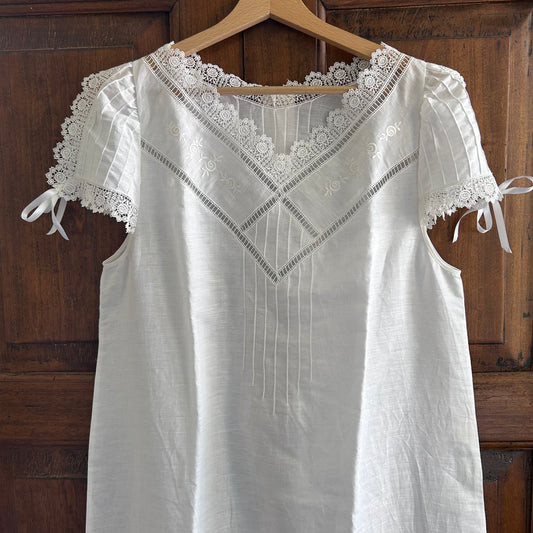vestito in lino e cotone