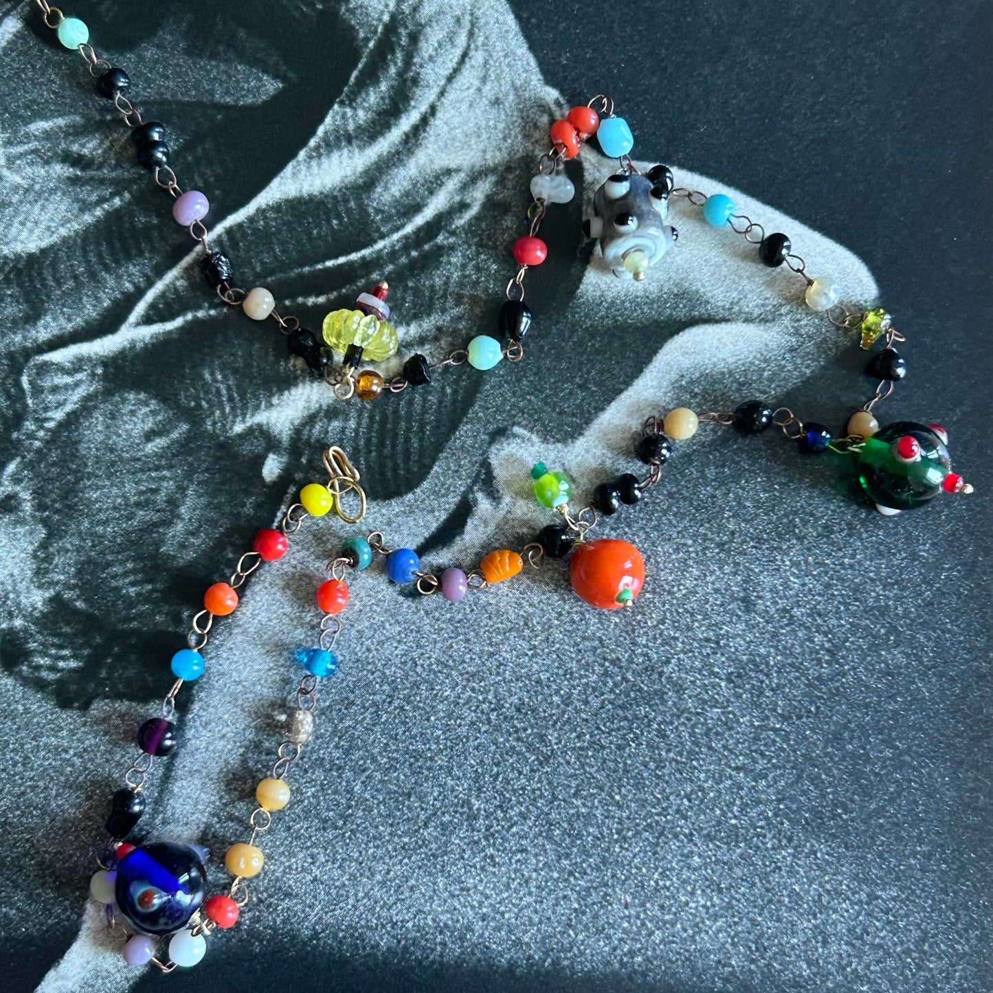 Collana incatenato “pianeti, mine e fruttini”