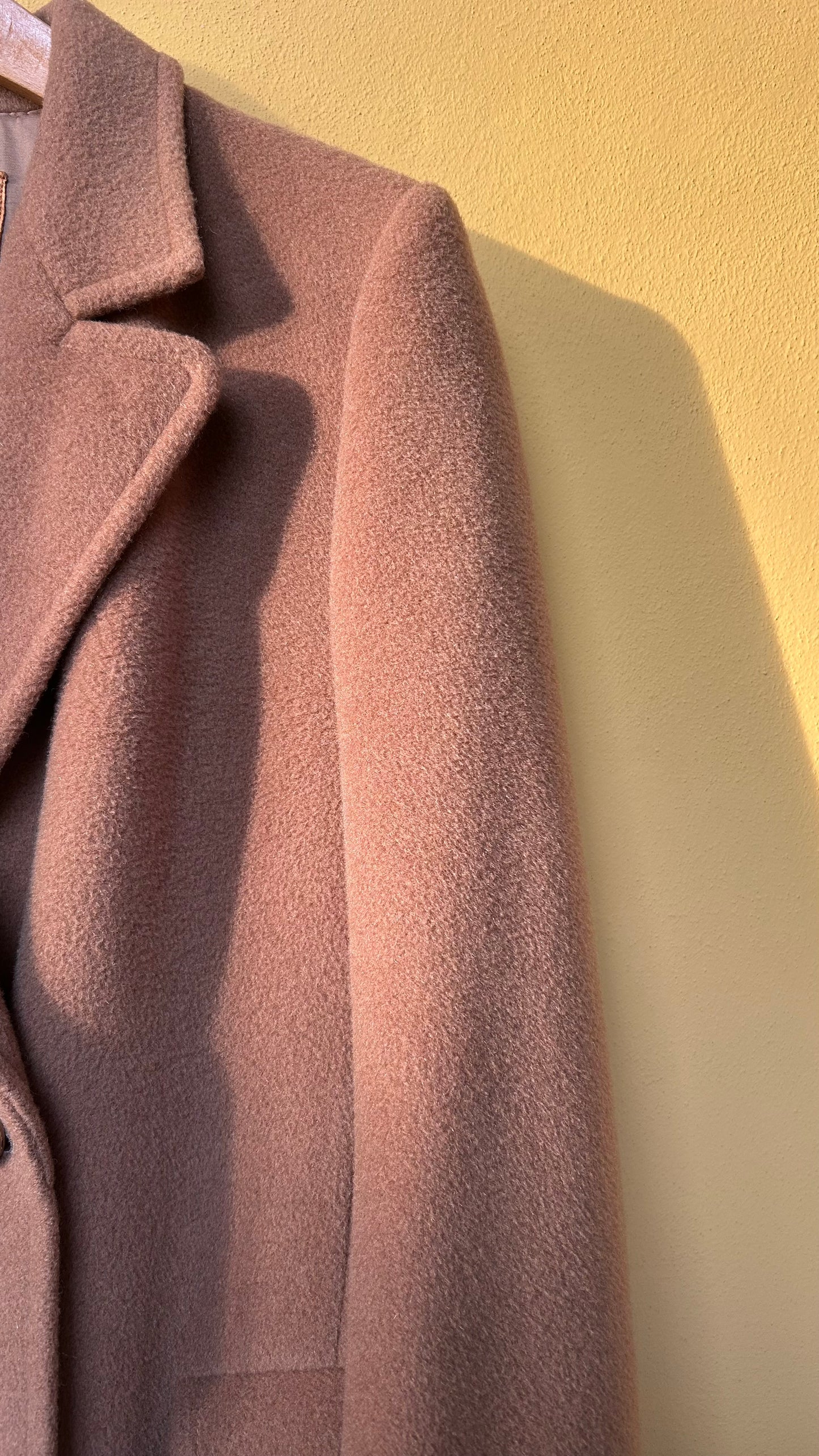 Cappotto doppiopetto cammello