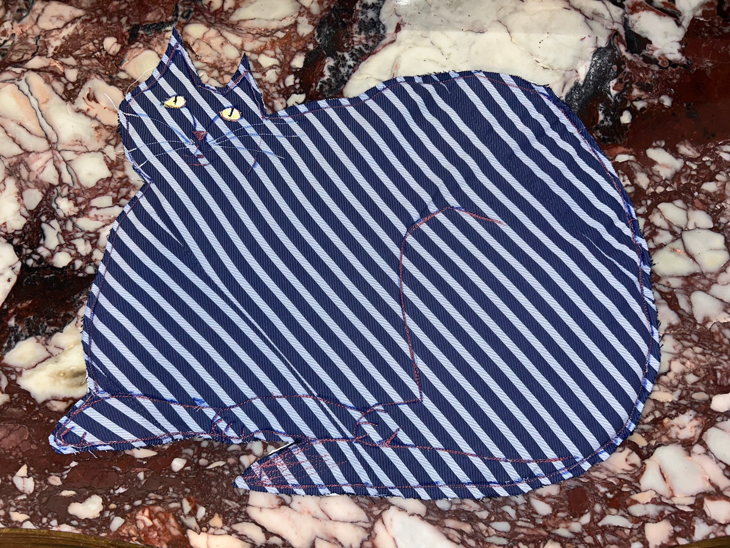 Tovaglietta “Gattone a righe blu"