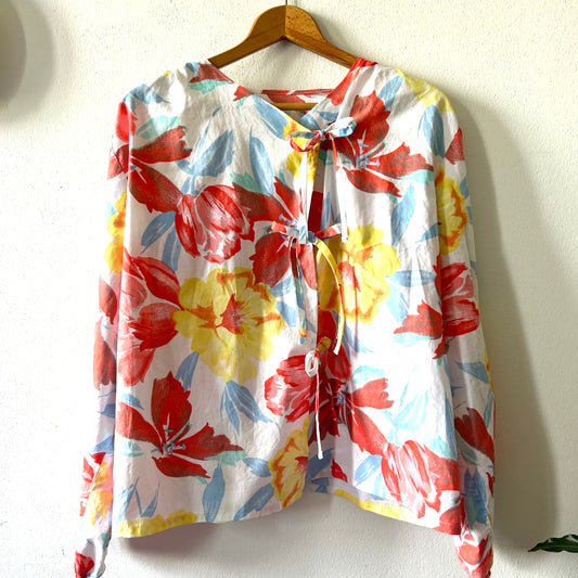 Camicia in cotone con fiocchi