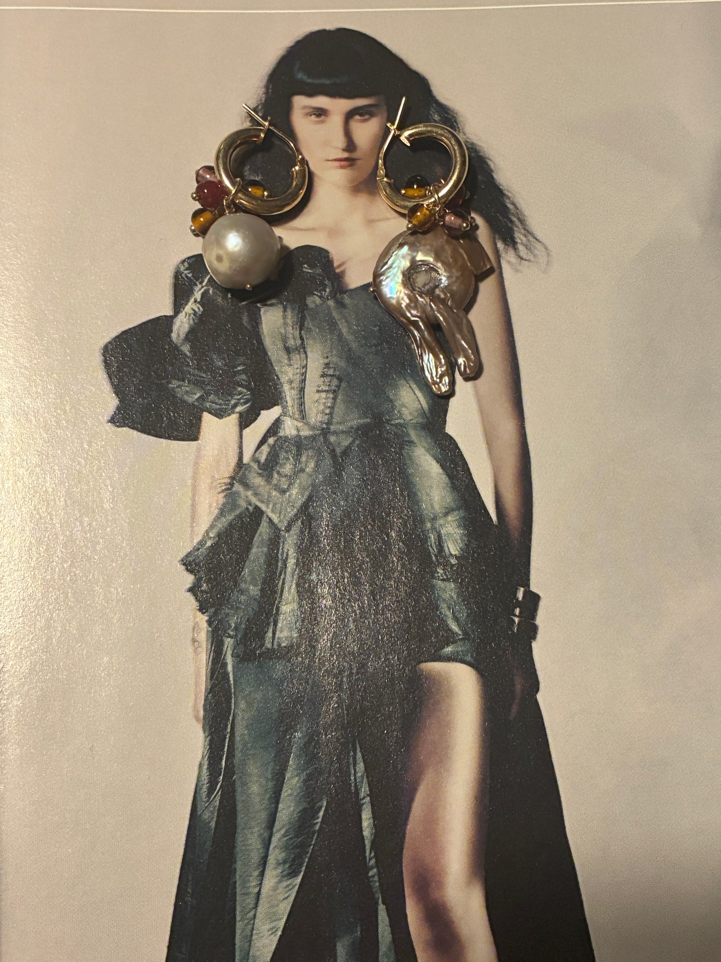 Orecchini “perle,sassi e inverno”