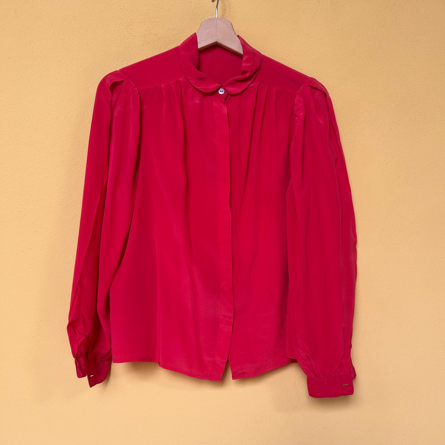 Camicia seta rossa