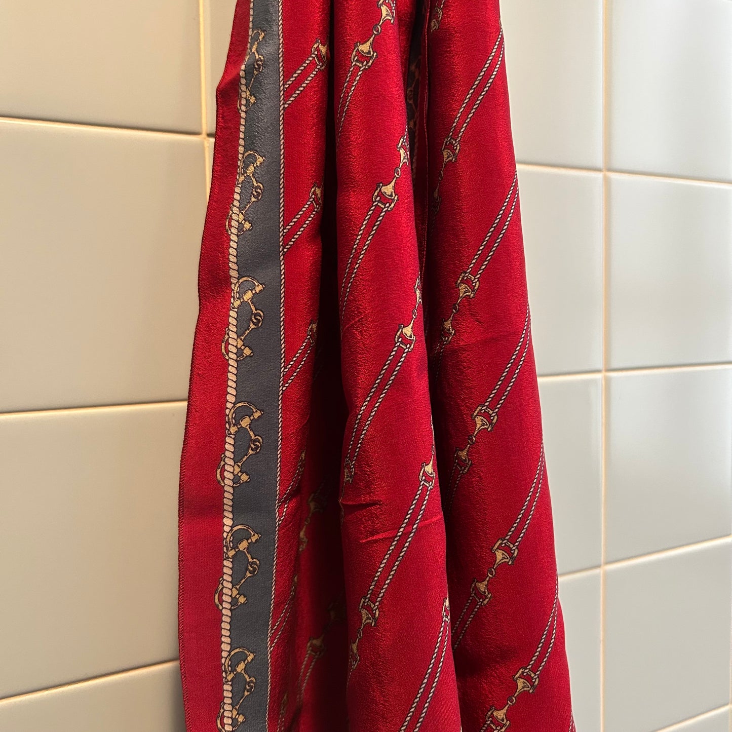 Pashmina rettangolare dettagli equestri