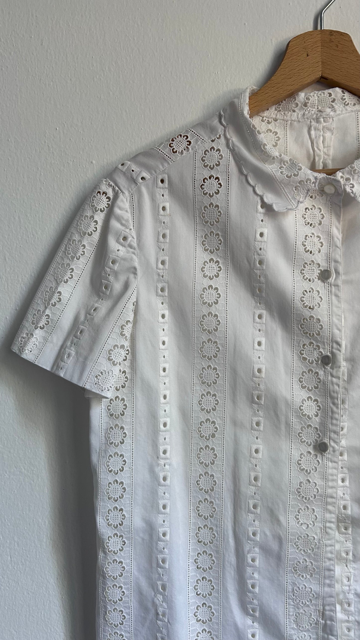 Camicia in pizzo sangallo
