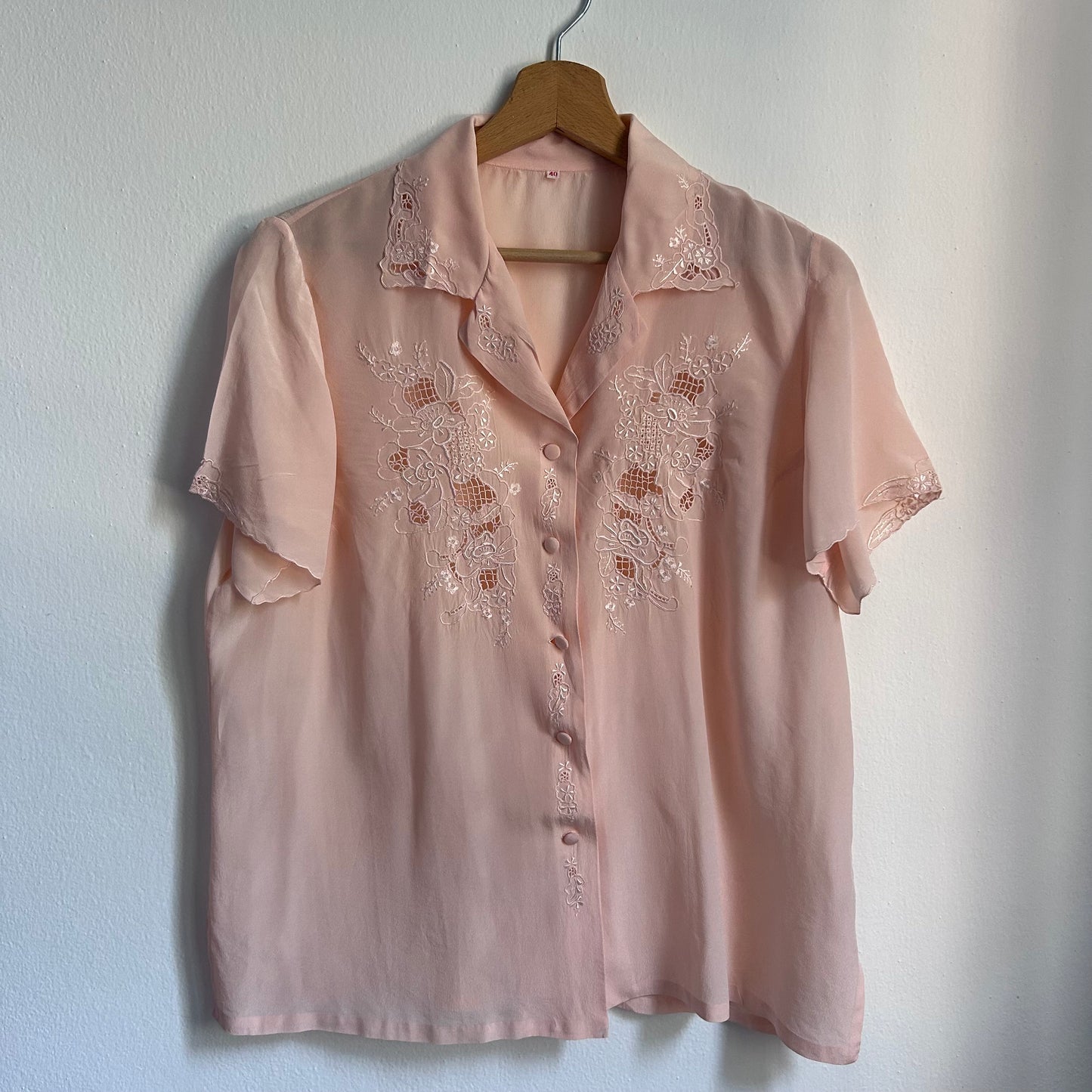 Camicia in seta rosa