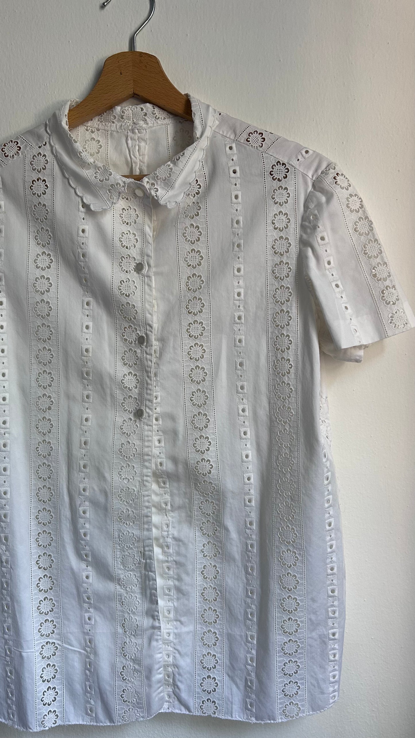 Camicia in pizzo sangallo