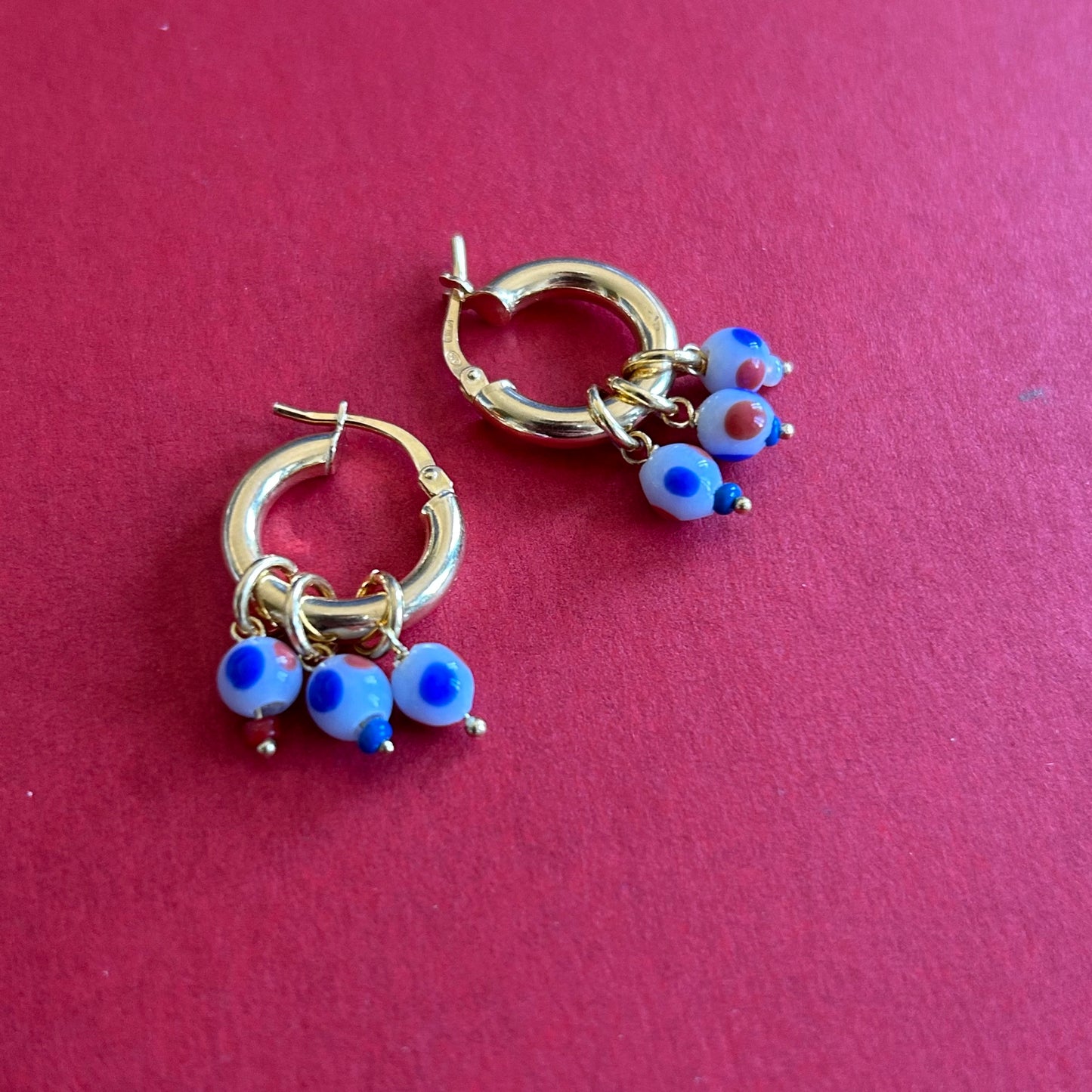 Orecchini “Grappoli e pois”