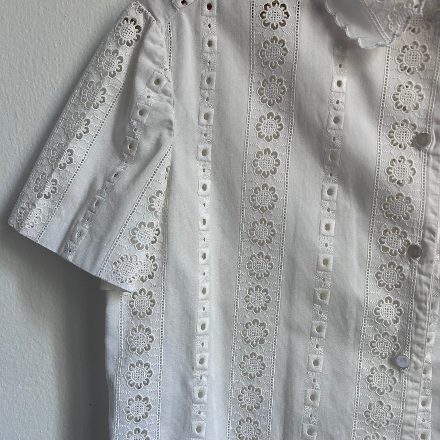 Camicia in pizzo sangallo