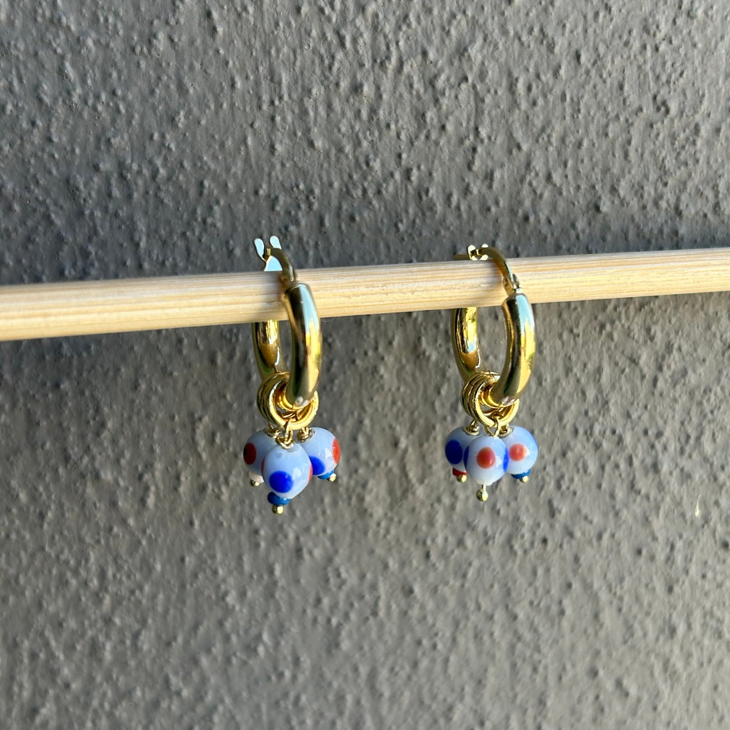 Orecchini “Grappoli e pois”