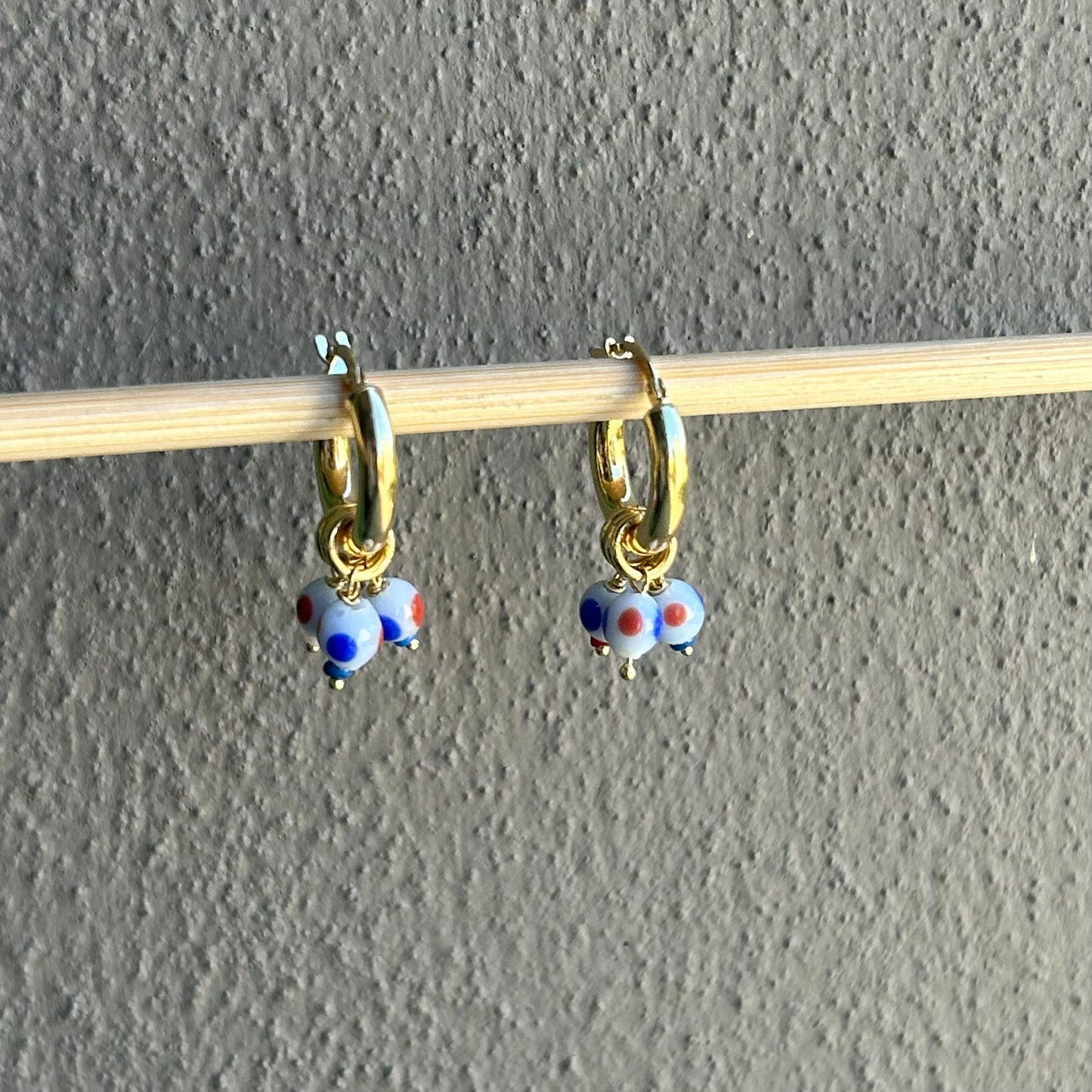 Orecchini “Grappoli e pois”