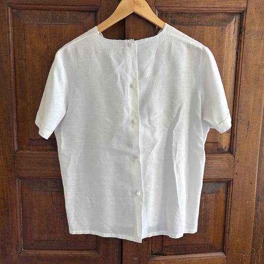 Camicia Lino con bottoni sul retro