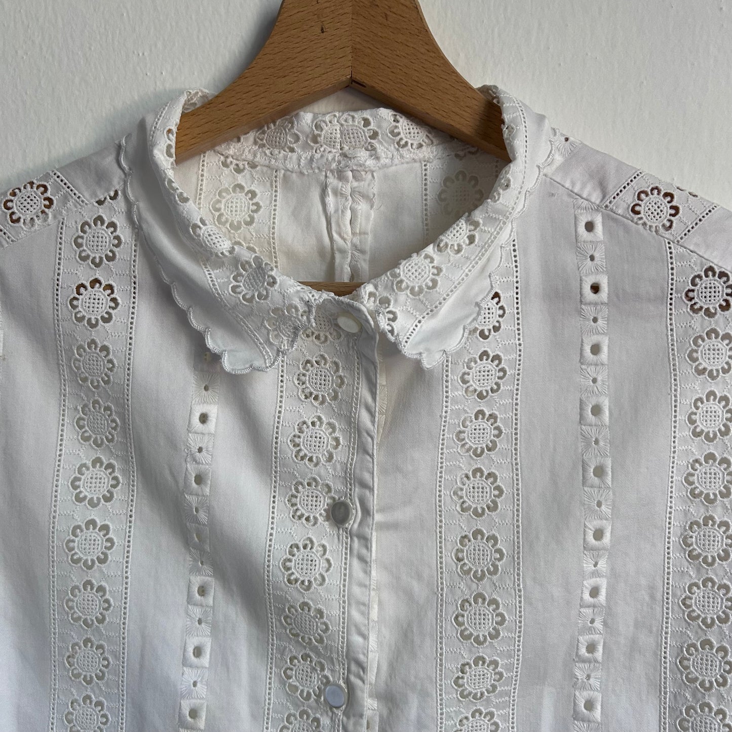 Camicia in pizzo sangallo