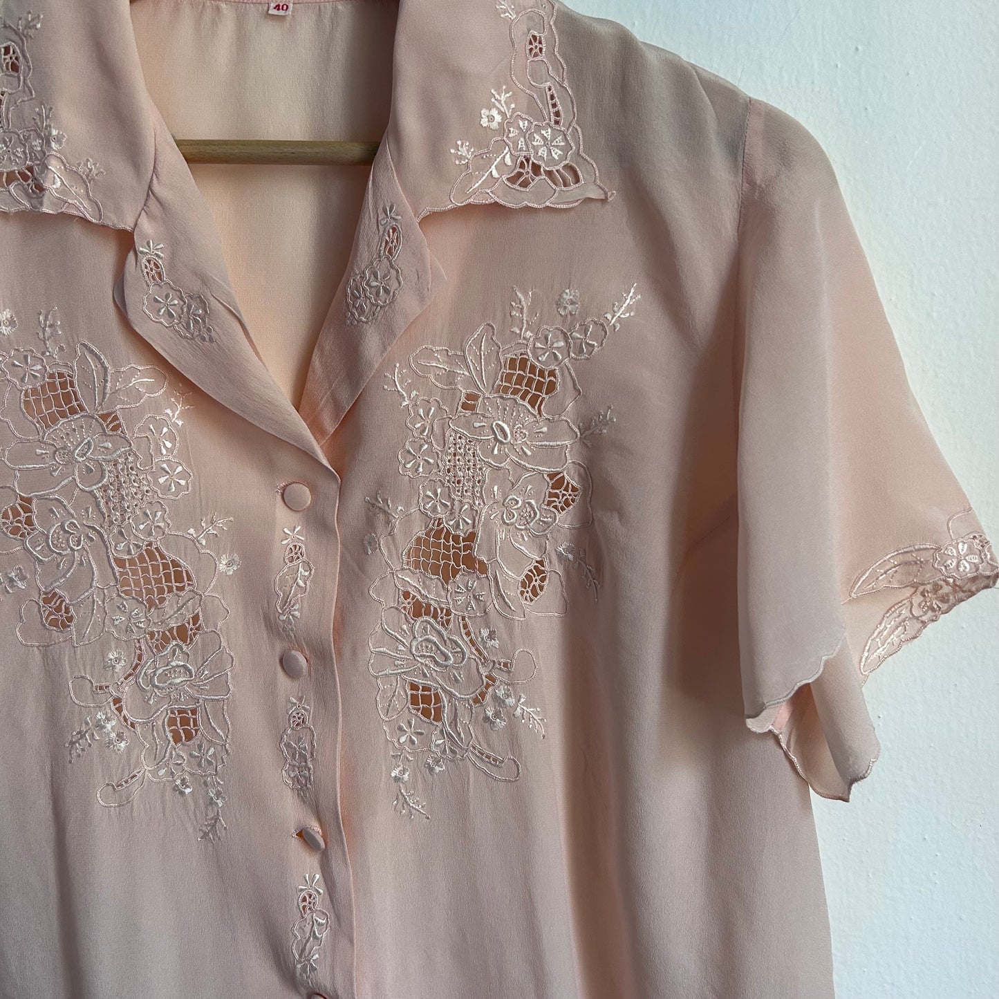 Camicia in seta rosa
