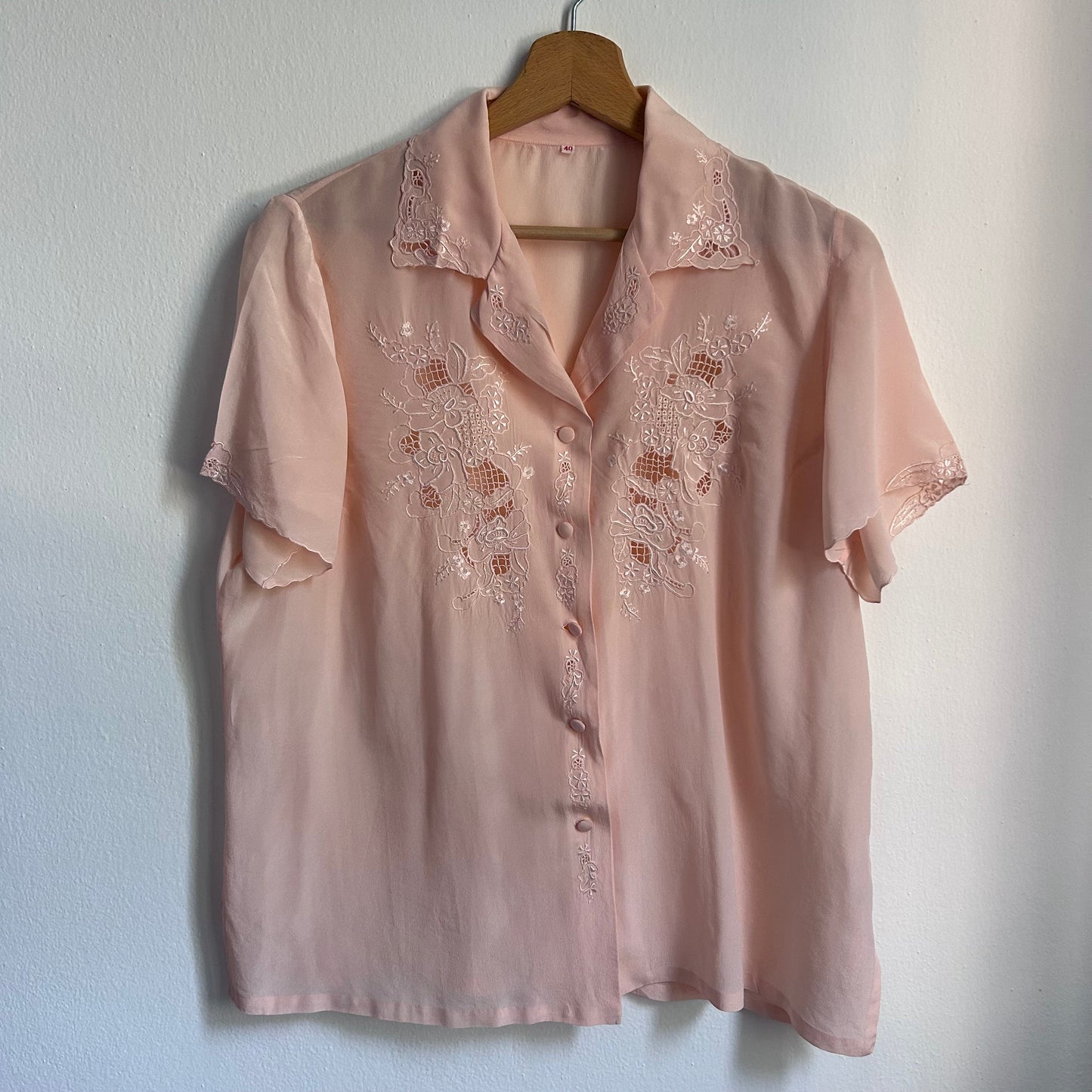 Camicia in seta rosa