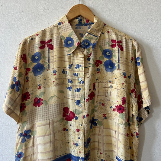 Camicia fiori acquerello