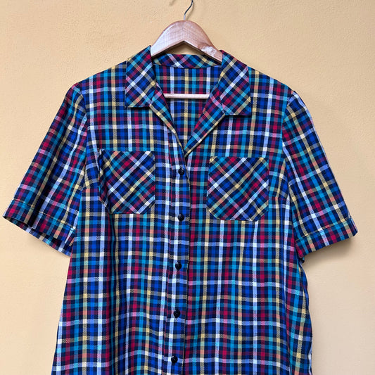 Camicia scozzese toni freddi