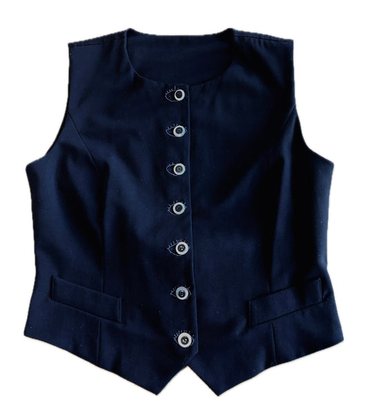 Gilet nero “Occhi”